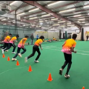 Competitive youth cricketers performing the yo-yo test.